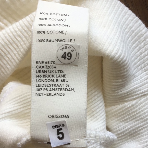 Free People Santa Clara Thermal Long Sleeve top in Alabaster  Size m NWT - Picture 7 of 7